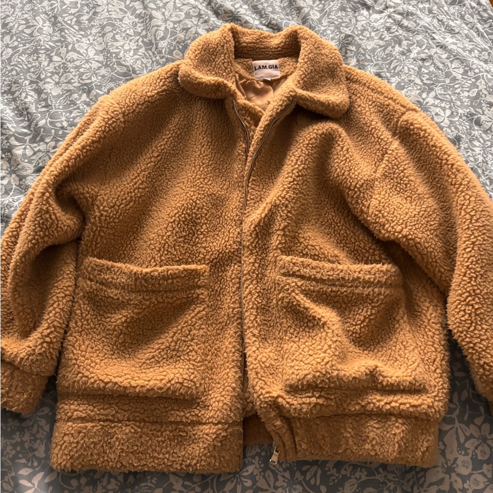 I.AM.GIA Tan Sherpa Teddy Jacket ♡